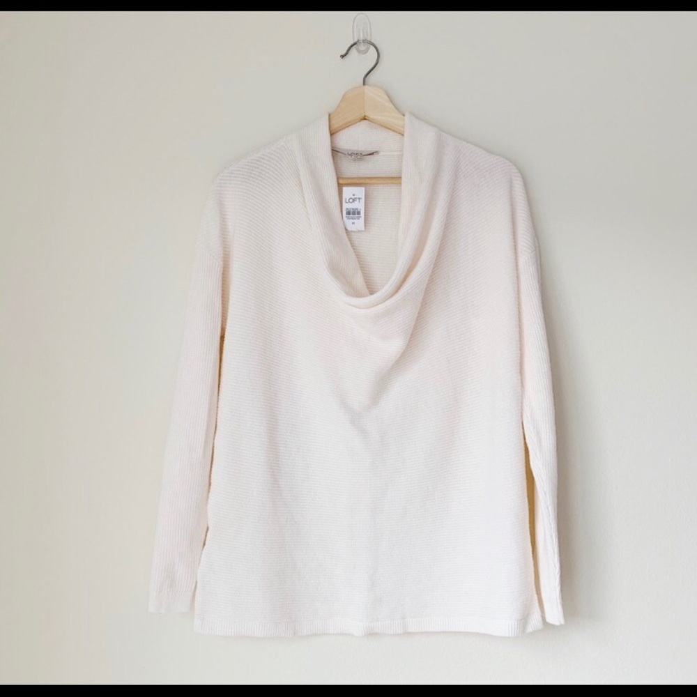 Cream cowl neck sweater